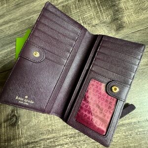 Kate Spade NWT Wallet - plum- purple- brand new- with tags- coin purse